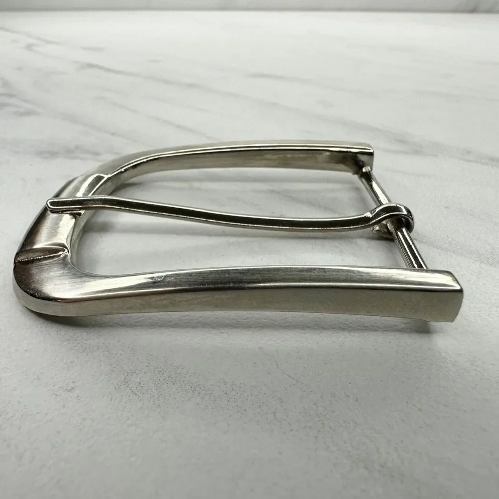 Silver Tone Simple Basic Belt Buckle